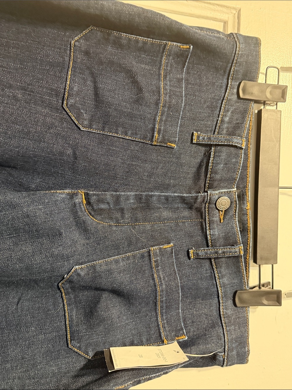 Banana Republic Women's Relaxed Wide-Leg Jeans in Dark Indigo - Picture 5 of 6